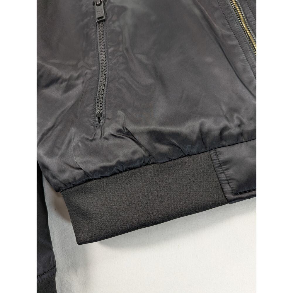 North Face Bomber Jacket Women S Black Athleisure Preppy Stylish Cozy Outerwear - Picture 5 of 12